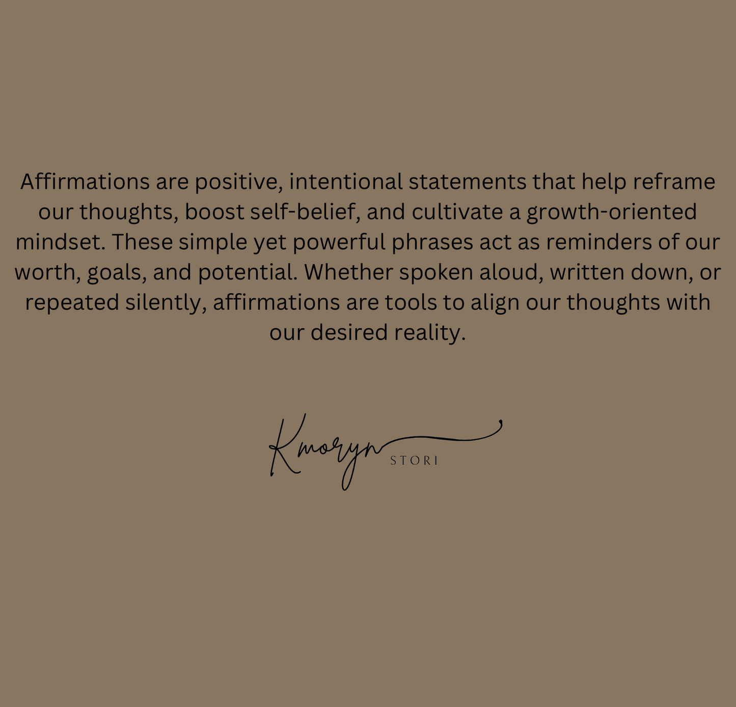 Mirror Cling: Affirmation 4 Pack