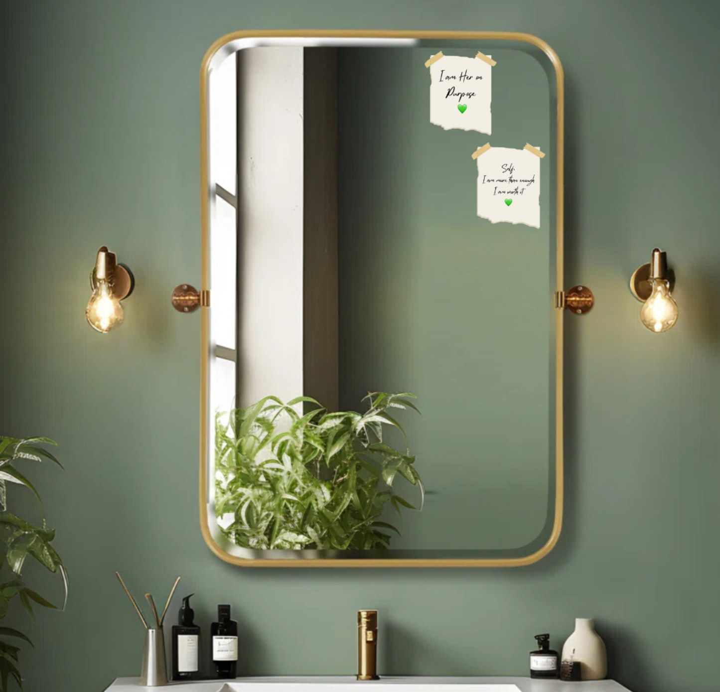 Mirror Cling: Note to Self