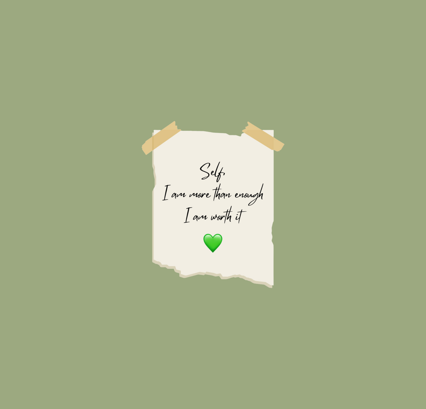 Mirror Cling: Note to Self