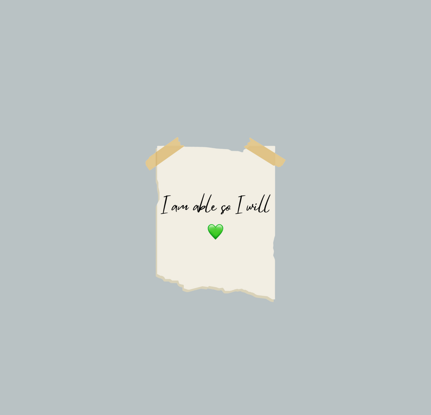 Mirror Cling: I am able so I will