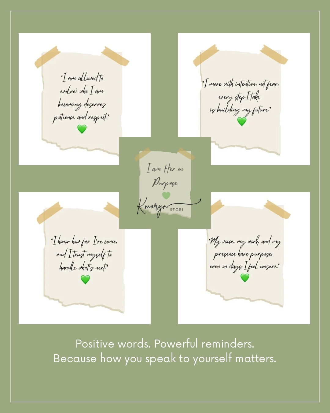 Mirror Cling: Affirmation 4 Pack